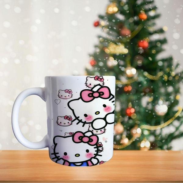 Hello Kitty Ve Ailesi Porselen Kupa - Image 1
