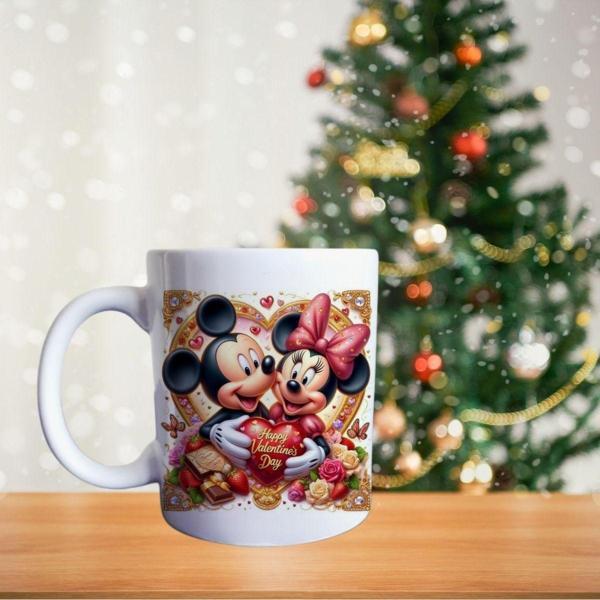 Mickey ve minnie mouse aşkı porselen kupa - Image 1