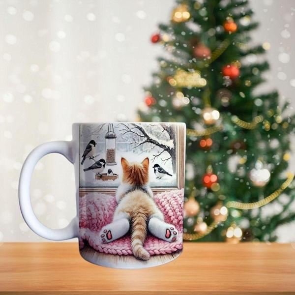 Camdaki Kedi Porselen Kupa - Image 1