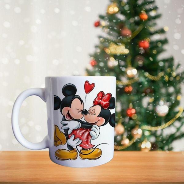 Sevgililer Mickey Ve Minnie Mouse Porselen Kupa - Image 1