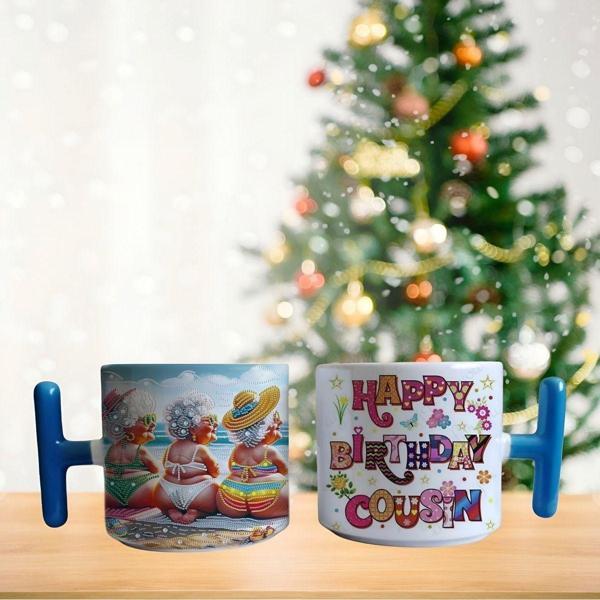 Nineler plajda - iyiki doğdun kuzen porselen fincan / kupa -mug - Image 1