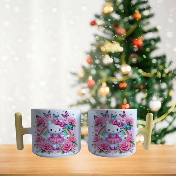 Hello kitty ve kelebekler Porselen Fincan / Kupa -mug - Image 1