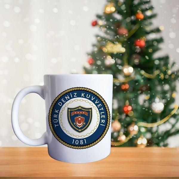 Türk Deniz Kuvvetleri arması ve Atatürk Porselen Kupa - Image 1