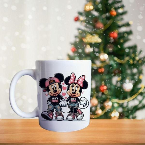 Sevgililer günü Mickey mouse porselen kupa - Image 1