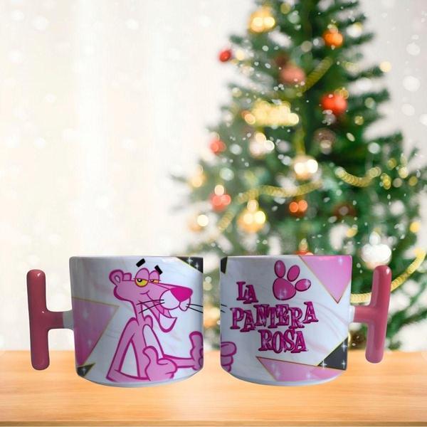 Pembe panter Porselen Fincan / Kupa -mug - Image 1