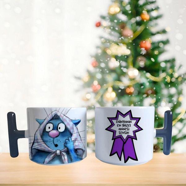 Anneler günü kedili Porselen Fincan / Kupa -mug - Image 1