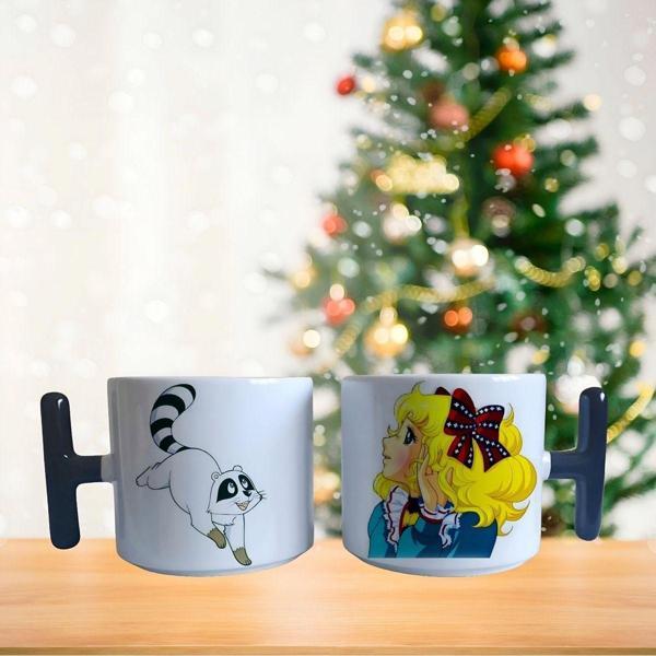 Şeker kız candy mavi elbiseli porselen fincan / kupa -mug - Image 1