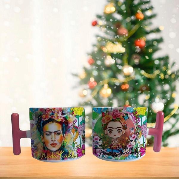Frida Kahlo çiçekli Porselen Fincan / Kupa -mug - Image 1