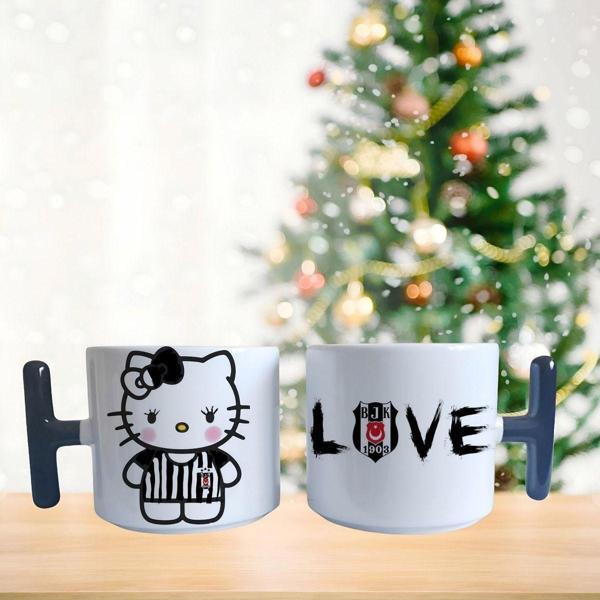Beşiktaş Hello Kitty Porselen Fincan / Kupa -mug - Image 1