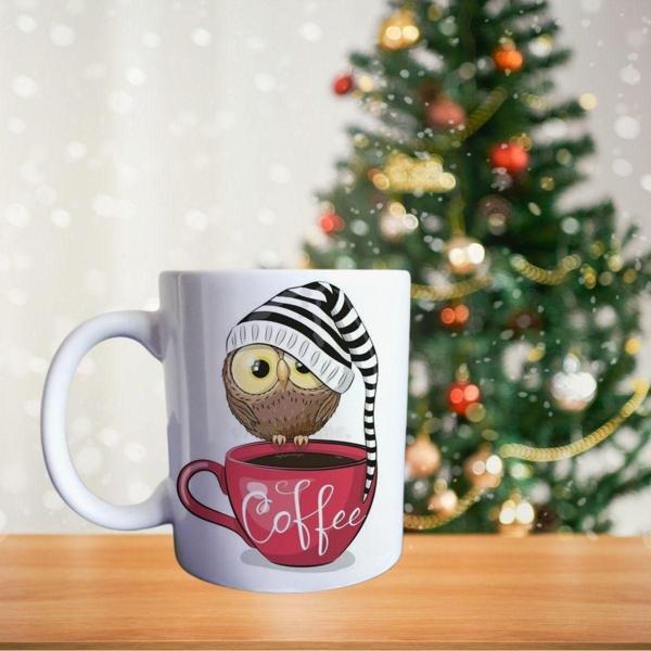 Baykuş Porselen Kupa - Image 1