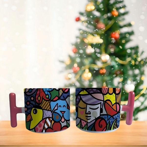 Soyut tablo figürleri Porselen Fincan / Kupa -mug - Image 1