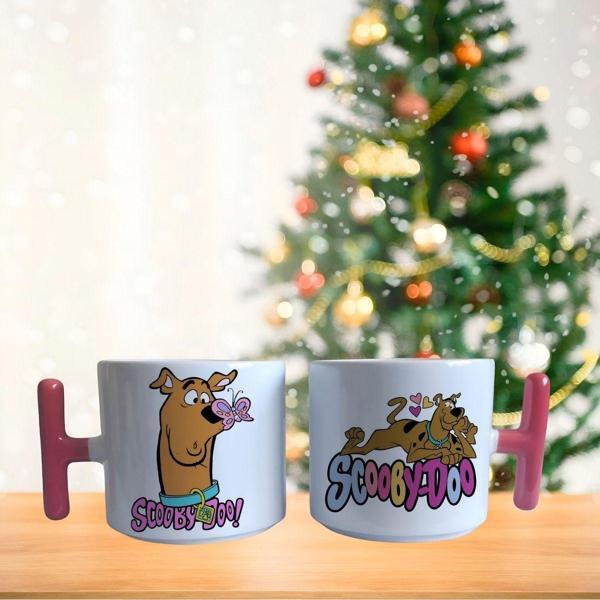 Scooby Doo Şaşkın Sevimli Köpek Latte Fincanı - Mug - Image 1