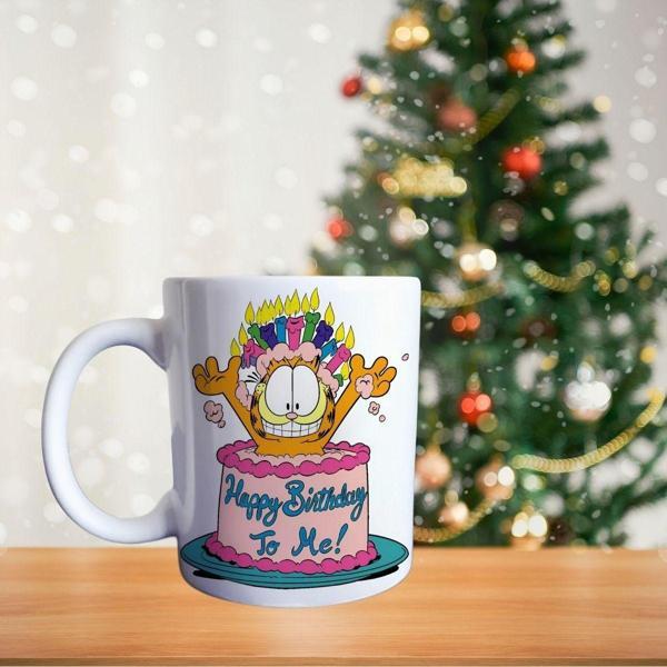 Garfield  - happy birthday porselen kupa - Image 1