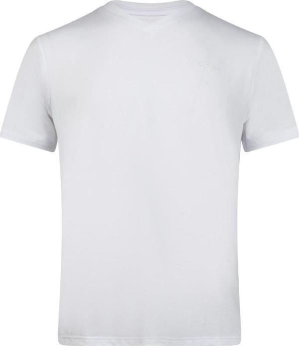 2AS Victor Erkek Viloft V Yaka T-Shirt Beyaz - Image 1