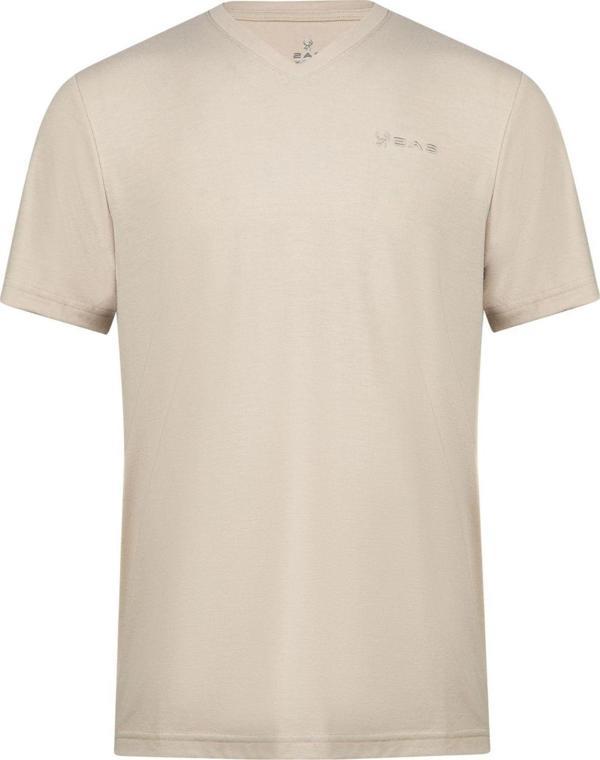 2AS Victor Erkek Viloft V Yaka T-Shirt Bej - Image 1