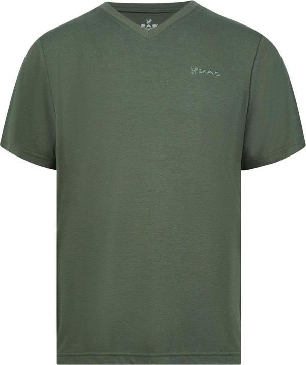2AS Victor Erkek Viloft V Yaka T-Shirt Haki - Image 1