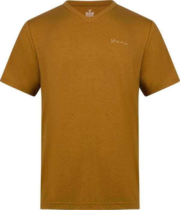 2AS Victor Erkek Viloft V Yaka T-Shirt Açık Kahverengi - Image 1