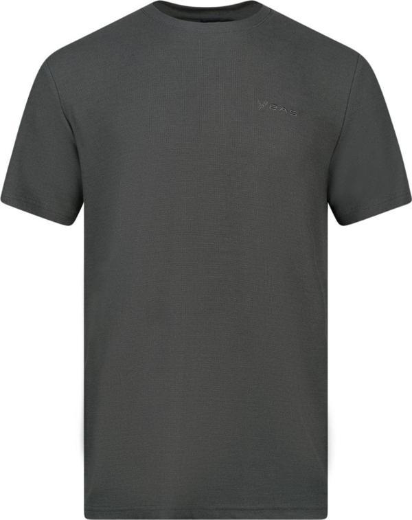 2AS Kalei Sıfır Yaka T-Shirt Açık Antrasit - Image 1