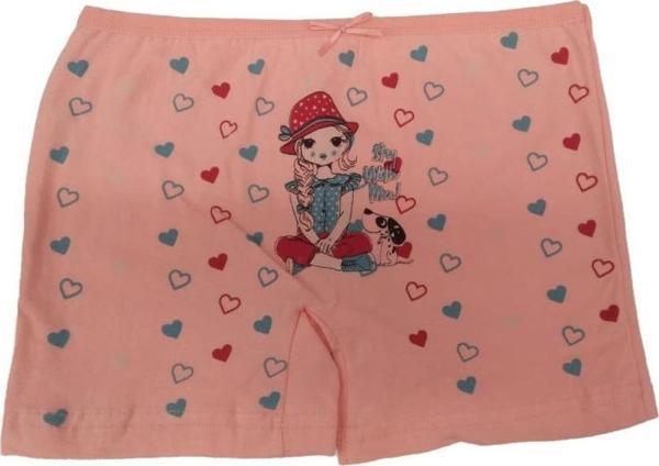 12 li Paket Sedef Yıldız Kız Çocuk Desenli Şort Boxer 1045 - Image 1