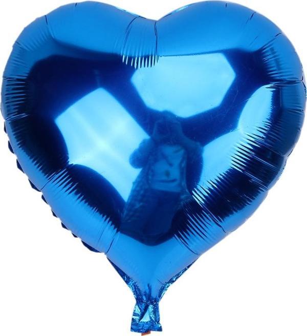Kalp Balon Folyo Mavi 45 cm 18 inç  GO50609234380 - Image 1