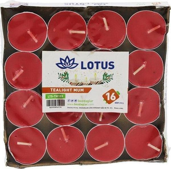 16PCS   YUVARLAK - KIRMIZI  TEA LİGHT MUM  GO5060Gok133560 - Image 1