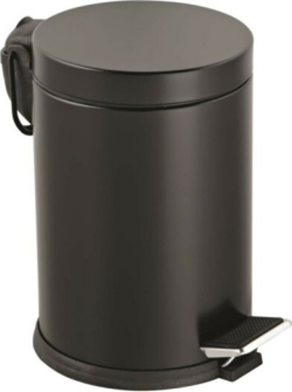 3LT SİYAH PEDALLI METAL ÇÖP KOVASI  GO50606933640 - Image 1