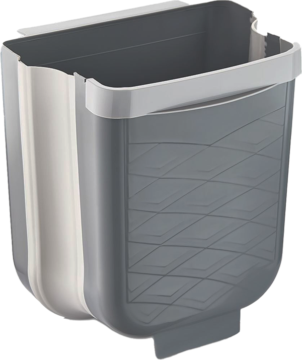 GRİ KATLANABİLİR MUTFAK ÇÖP KOVASI 6LT  GO50602272930 - Image 1