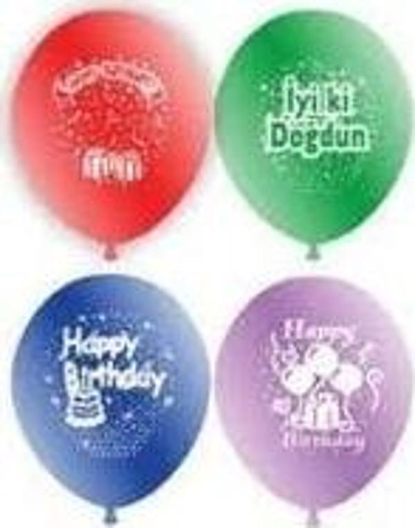 DOĞUM GÜNÜ İYİKİ DOĞDUN BALON 12İNC 100 PARÇA  GO50606647200 - Image 1