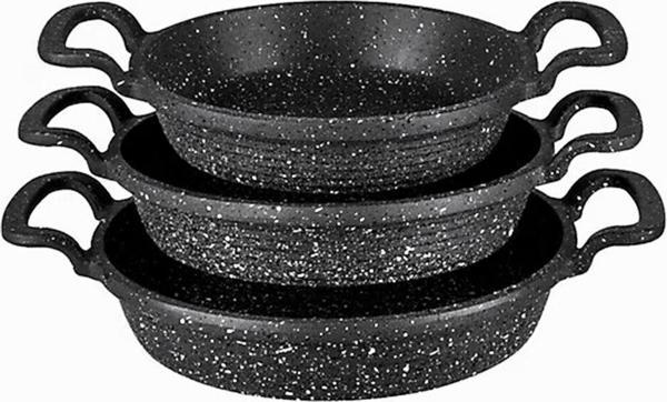 3PCS DÖKÜM SAHAN TAVA SET 18-20-22CM  GO5060Gok222637 - Image 1