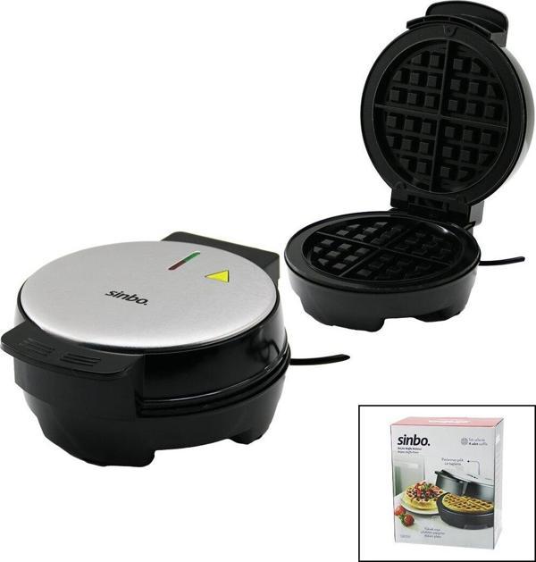 BELÇİKA WAFFLE MAKİNESİ ELEKTRİKLİ 4 WAFFLE - YAPIŞMAZ DÖKÜM PLAKA PASLANMAZ ÇELİK ÜST KAPLAMA SSM-2591  GO5060Gok111747 - Image 1