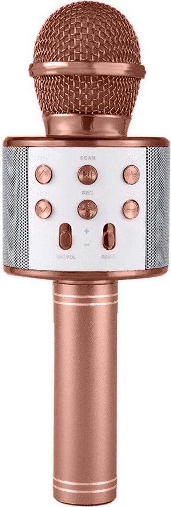 Karaoke Mikrofonlu Hoparlör - Şarjlı -Bluetooth Rose Gold  GO50601490640 - Image 1