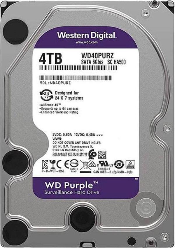 WESTERN DIGITAL PURPLE WD40PURZ/WD42PURZ 4 TB SATA 6GB/S 7/24 GÜVENLİK HARDDISK  GO50602671940 - Image 1