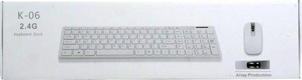 K-06 BEYAZ DOCK WIRELESS KABLOSUZ KLAVYE MOUSE S PL-374  GO50602220120 - Image 1