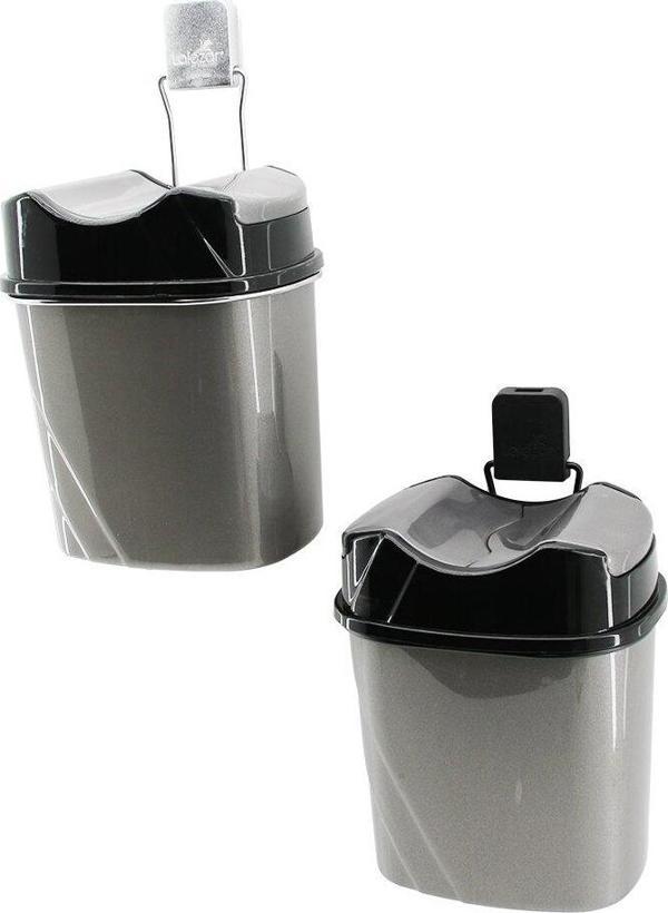 METAL ASKILI PLASTİK ÇÖP KOVASI YAPIŞKANLI MONTAJ  GO5060Gok210717 - Image 1