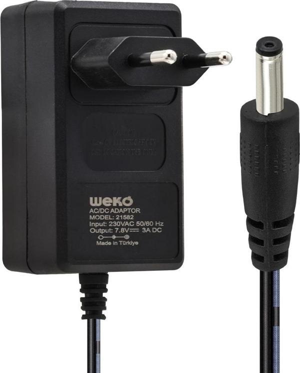 7.8 VOLT - 3 AMPER 3.5*1.35 UÇLU YERLİ ÜRETİM AC PLASTİK YAZAR KASA ADAPTÖRÜ  GO50605596970 - Image 1