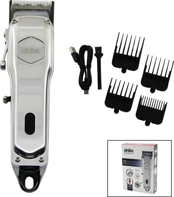 USB ŞARJLI - DİJİTAL GÖSTERGE  SAÇ - SAKAL KESME TRAŞ MAKİNESİ  ÇELİK GÖVDE - KOLLU TARAK AYARI SHC-1905  GO5060Gok111574 - Image 1
