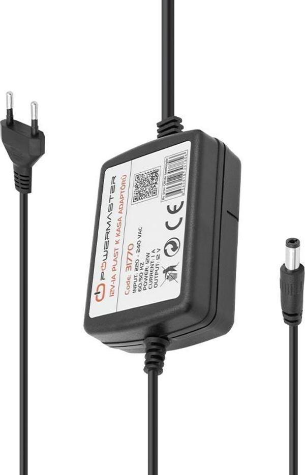 12 VOLT - 1 AMPER - 12 WATT MASAÜSTÜ İKİ UCU KABLOLU ADAPTÖR 5.5*2.5 UÇ  GO50604200990 - Image 1