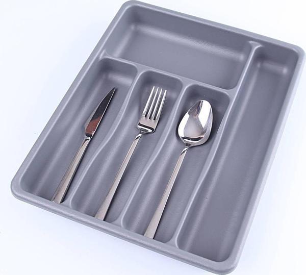 GRİ - 5 BÖLMELİ ÇEKMECE İÇİ KAŞIKLIK 36x29x5cm  GO50609133530 - Image 1