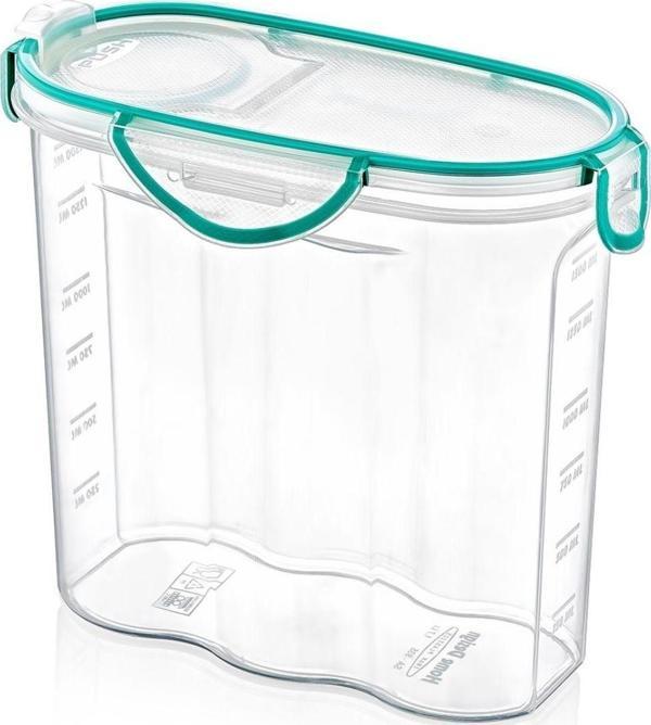 Kilitli Kapaklı Contalı Hava,Su Sıvı Geçirmez 1,7 Litre Erzak Saklama Kabı-SA585  GO50607888380 - Image 1