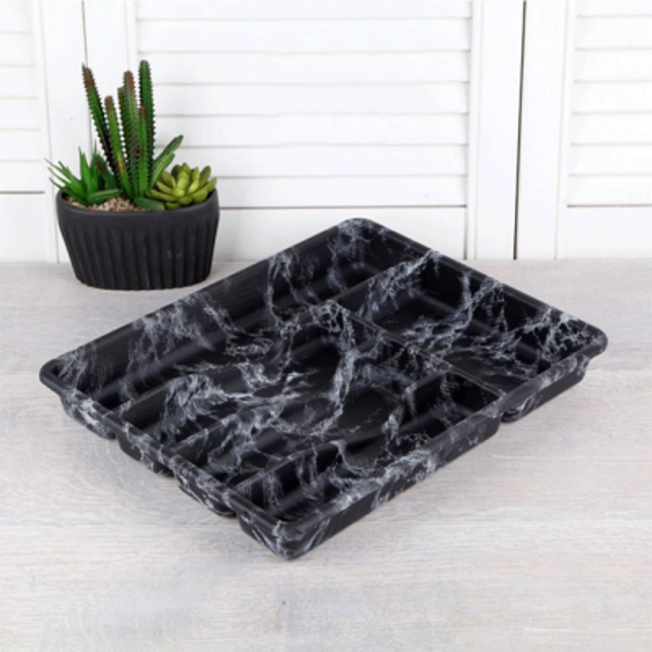 SİYAH - 5 BÖLMELİ ÇEKMECE İÇİ KAŞIKLIK 36X29CM  GO50602728240 - Image 1