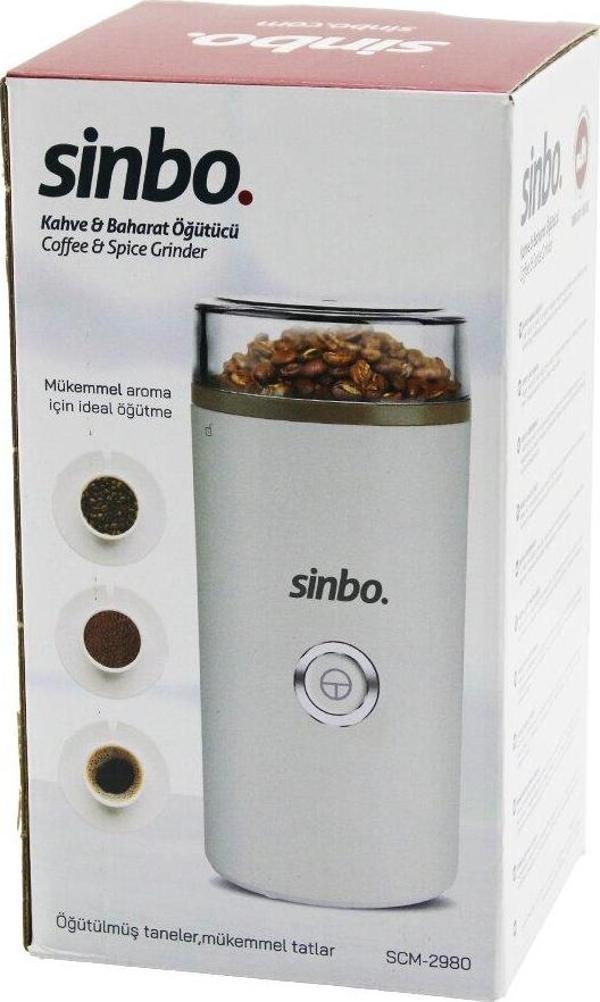 KAHVE - BAHARAT ÖĞÜTÜCÜ MAKİNE  2 BIÇAKLI ÇELİK ÖĞÜTME HAZNESİ  70GR ÖĞÜTME AC MOTOR=180W SCM-2980  GO5060Gok111828 - Image 1