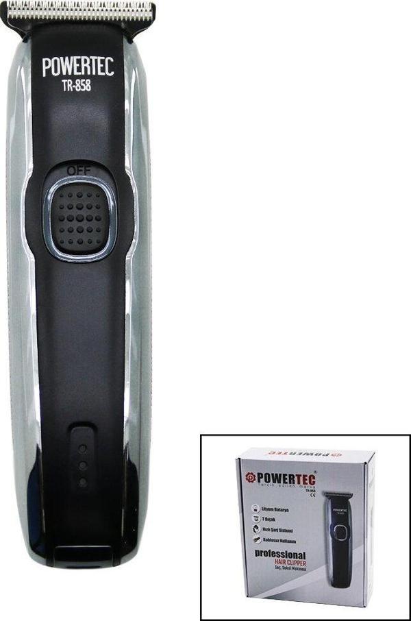 SAÇ SAKAL ENSE ÇİZİM TRAŞ MAKİNESİ  HIZLI USB ŞARJLI - ŞARJ GÖSTERGELİ - T BIÇAK - KROM KAPLAMA GÖVDE TR-858C  GO5060Gok110420 - Image 1