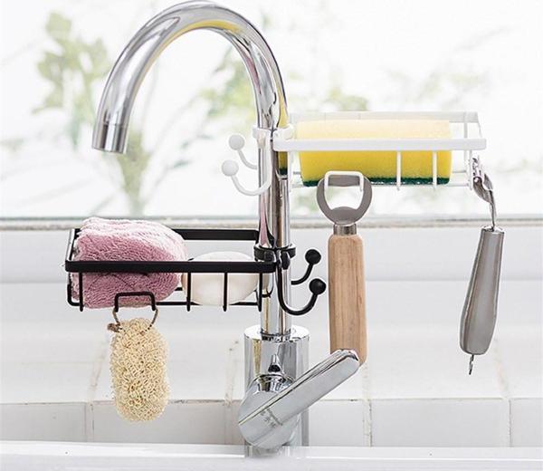 Paslanmaz Çelik Mutfak Banyo Musluğuna Sabitlenebilir Sabunluk  GO50602146450 - Image 1