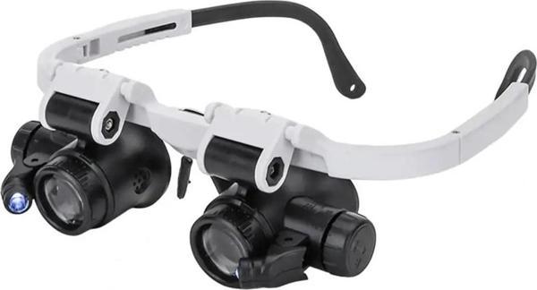 2 LED IŞIKLI PİLLİ BÜYÜTEÇLİ GÖZLÜK  GO50608001100 - Image 1