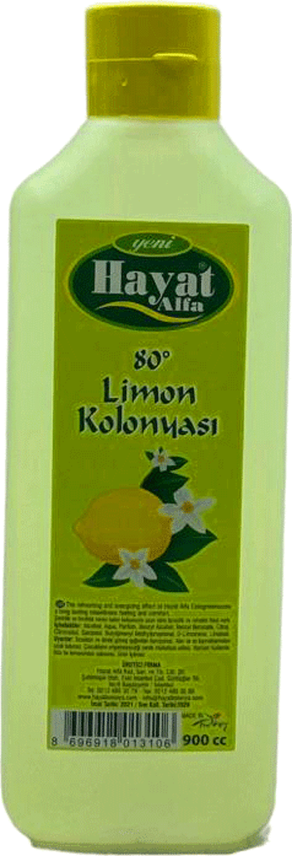 HAYAT 900ML LİMON KOLONYA BİDON  GO50609466770 - Image 1