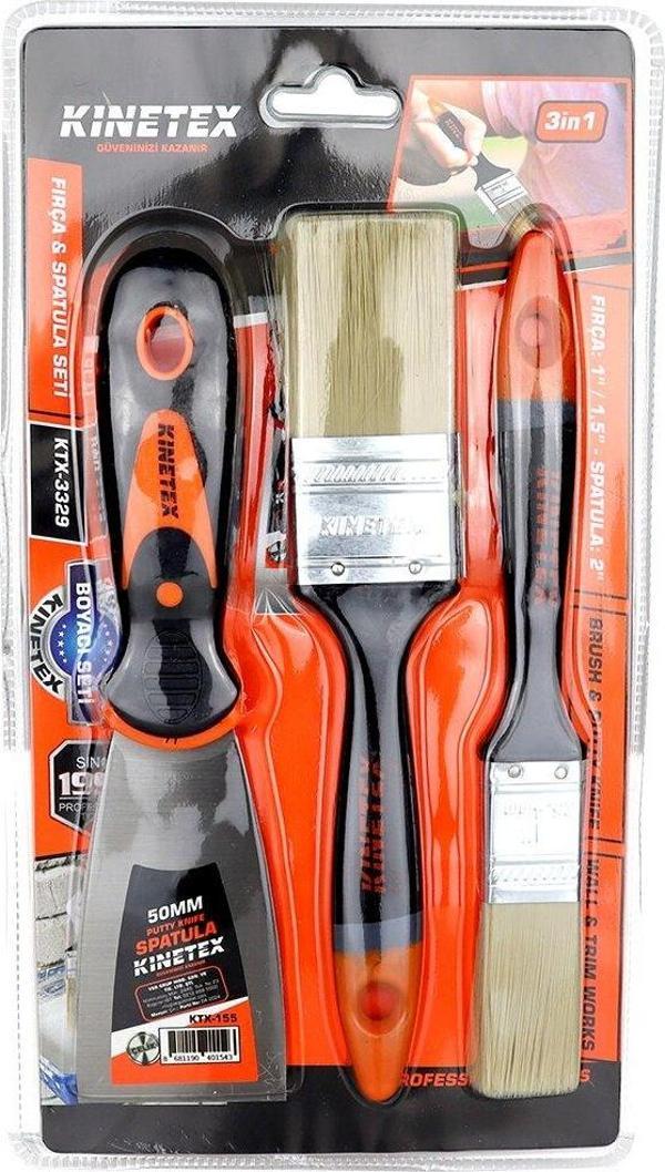 3PCS  BOYACI - NALBUR SET  50MM SPATULA - 2X KESTİRME FIRÇA  GO5060Gok133599 - Image 1