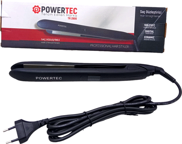 POWERTEC TR-2800 DİJİTAL SAÇ DÜZLEŞTİRİCİ SERAMİK 100°-230°C  GO50609688580 - Image 1