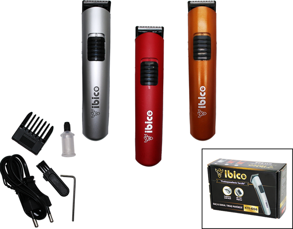 SAÇ SAKAL KESME TRAŞ MAKİNESİ AYARALI TARAK - KIRMIZI-TURUNCU-GRİ GÖVDE  GO50606773480 - Image 1