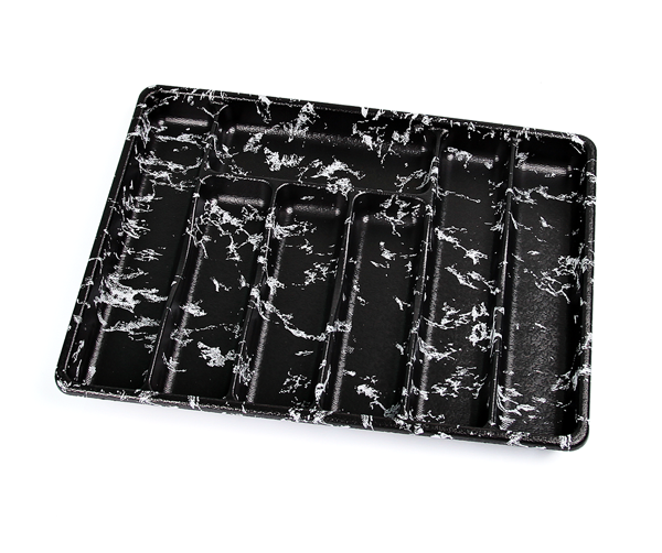BÜYÜK - SİYAH - 7 BÖLMELİ ÇEKMECE İÇİ KAŞIKLIK 50X37CM  GO50605128630 - Image 1
