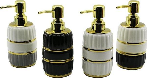 ŞİŞE GOLD KAPAK - BOĞUM SERAMİK SIVI SABUNLUK 6X11CM  GO5060Gok210787 - Image 1